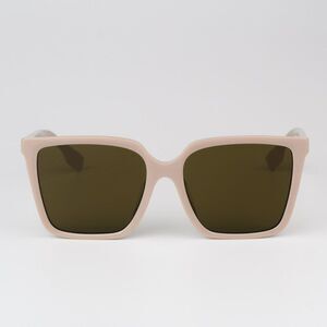 NEW Burberry BE4411D 380773 Beige Dark Brown Square Women Sunglasses BE 4411D